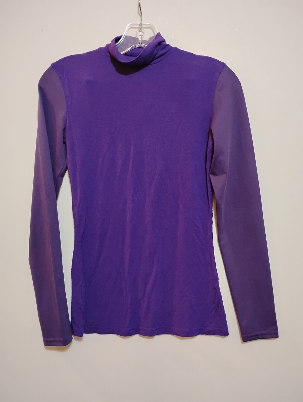 OODJI ULTRA Purple Turtle Neck Long-Sleeve Top 38/SMALL 96%Viscose 4%Elastine